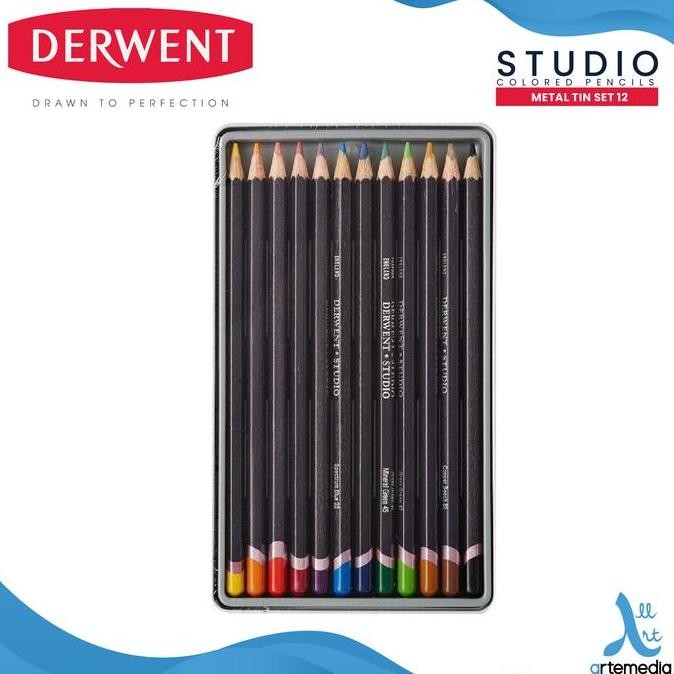 

Pensil Warna Derwent Studio 12 Pencil Color Metal Tin Set