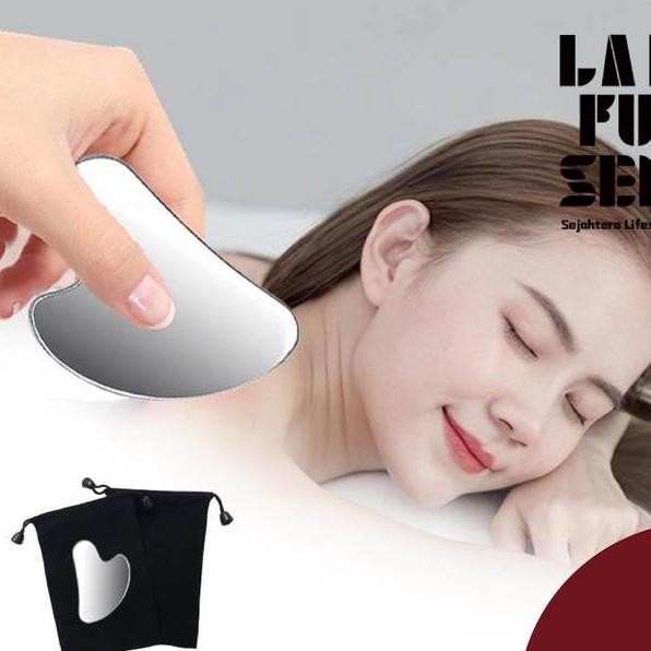 Gua Sha 304 Plat Stainless Steel Terapi Pijat Gua Sha Menghilangkan Kelelahan Leher