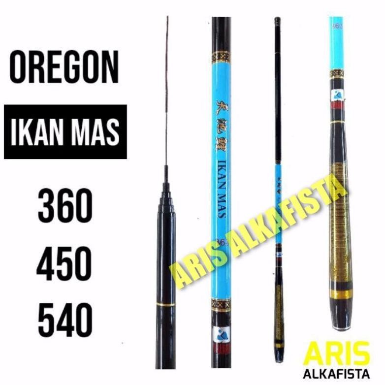 Joran Tegek Oregon Ikan Mas 360-540 Kaku Aman