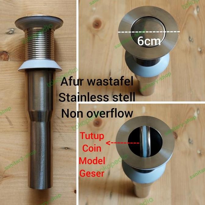 afur avur wastafel stainless stell non overflow