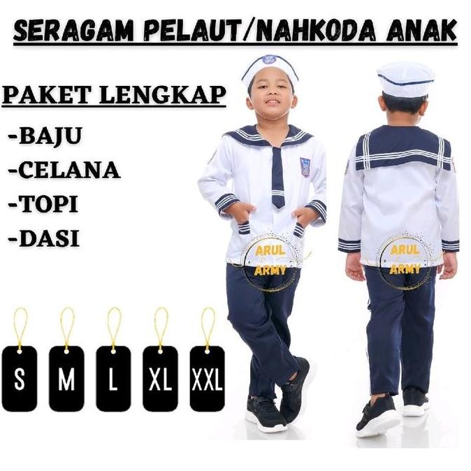 COD BAJU SERAGAM PELAUT ANAK TK PAUD POPAYE ANAK NAHKODA ANAK KOSTUM KARNAVAL PROFESI ANAK 17 AGUSTU