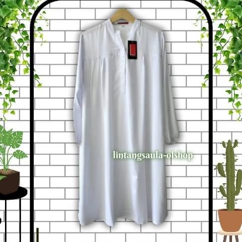 Tunik Polos Rayon Jumbo Putih