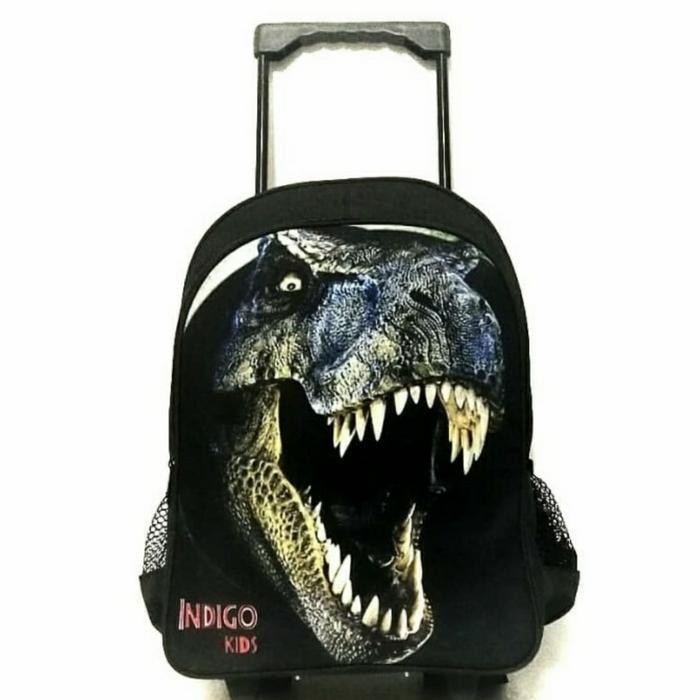 PREMIUM (READY) terjamin Tas Troli Premium /Tas Koper Anak Laki Laki Dino /Tas Dinosaurus GANAS terl