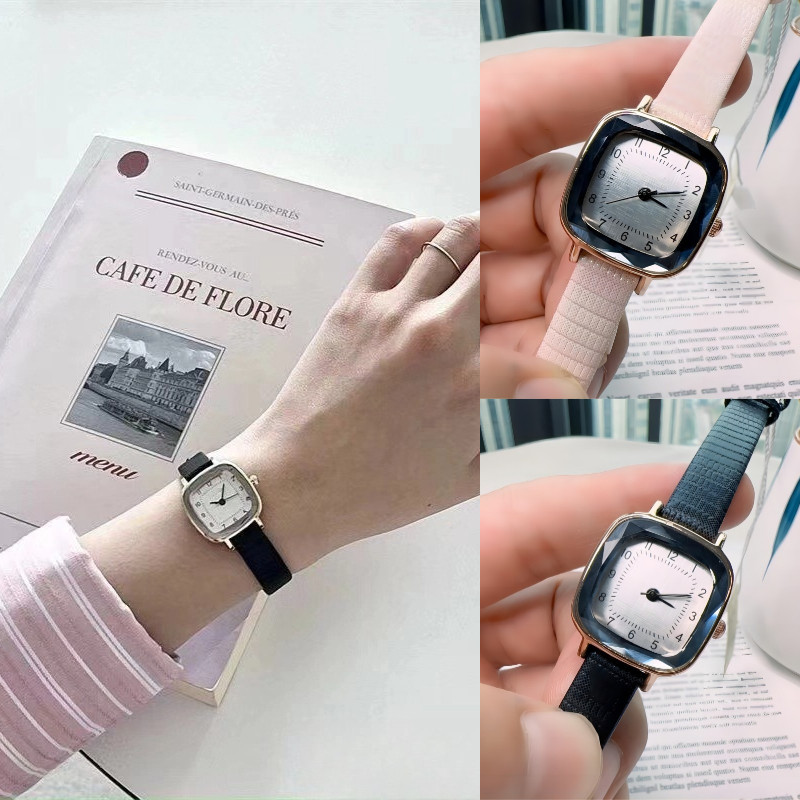Jam Tangan Wanita Fashion Square Watches/Minimalist Casual Women's Quartz Waterproof Watches