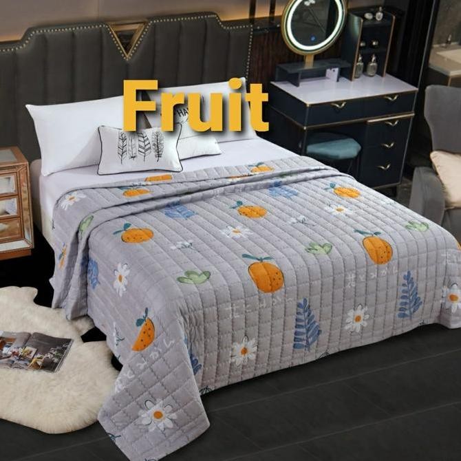 Bed cover selimut full quilting s16