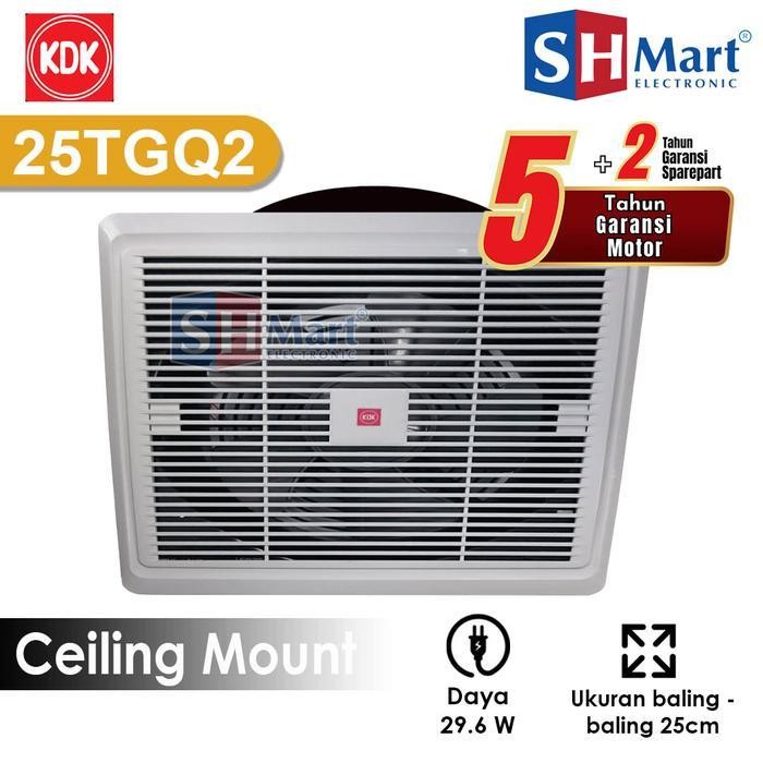 Kdk Exhaust Fan Plafon 25Tgq2 Ceiling Hexos 10" 10Inch 10 Inch (Medan) Original Dan Terpercaya
