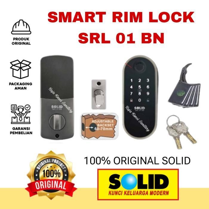 Kunci Digital/Smart Door Lock/Solid/Srl 01/Rim Lock/Kunci Sensor Original Dan Terpercaya