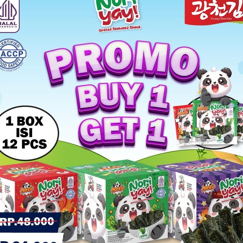 

Beli 1 Gratis 1 Ngo Sna N Yay 1 Box Isi 12Pcs Sna Rumput Laut 3.5Gr