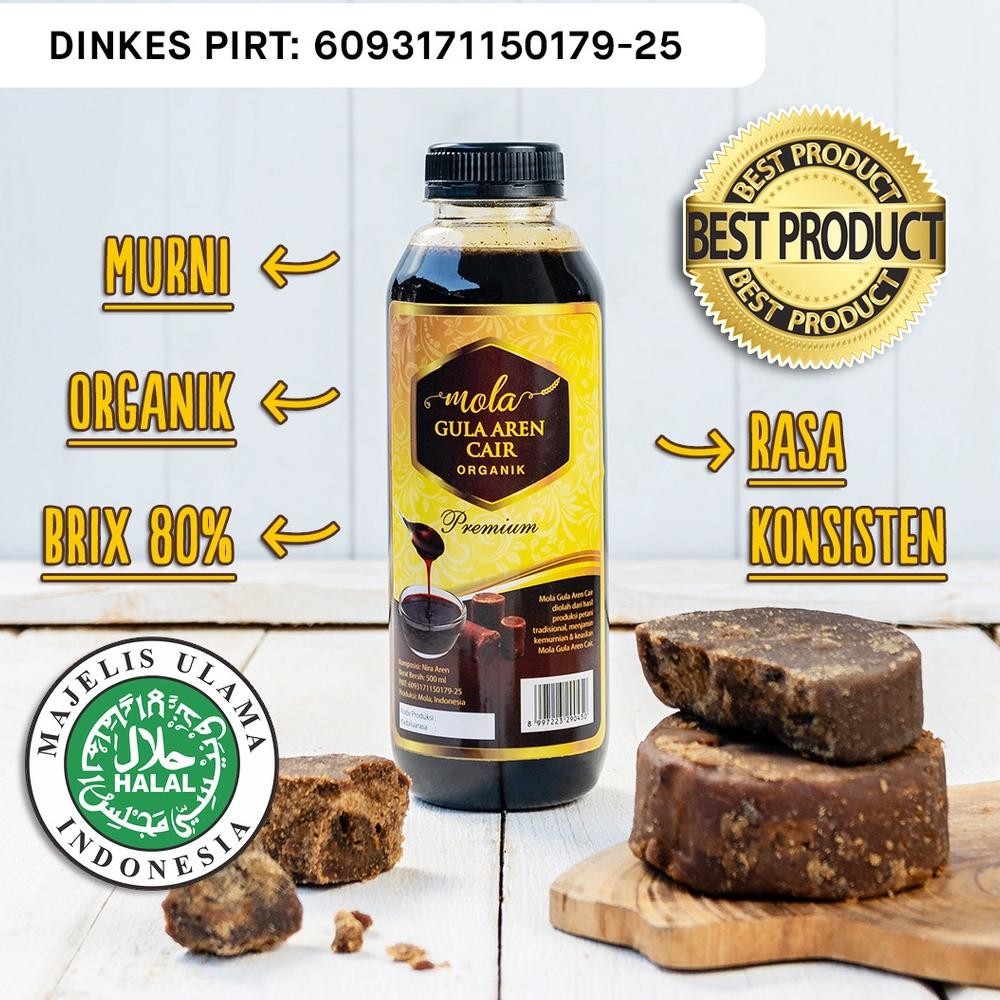 

Mola Gula Aren Cair Organik 500 ml SV
