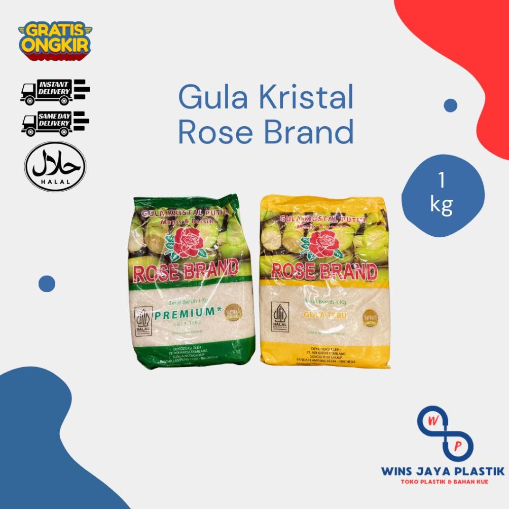 

Gula Rose Brand 1Kg | Gula Tebu Gula Tebu Rose Brand | Gula Kristal | Gula Pasir 1Kg SV
