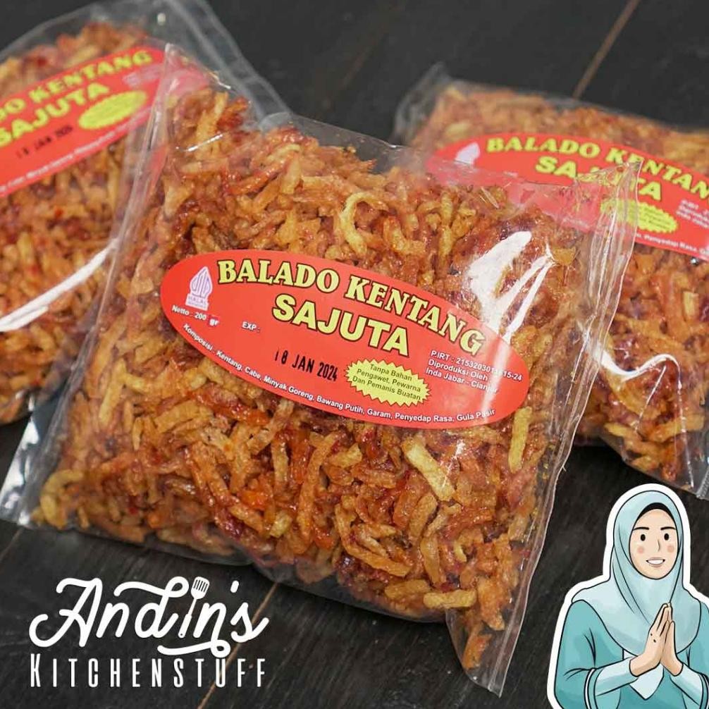 

_Kecil_ Kering Kentang Mustofa / Balado Kentang Sajuta 200 Gram Khas Cianjur Tanpa Pengawet Dan Pemanis Buatan Un04