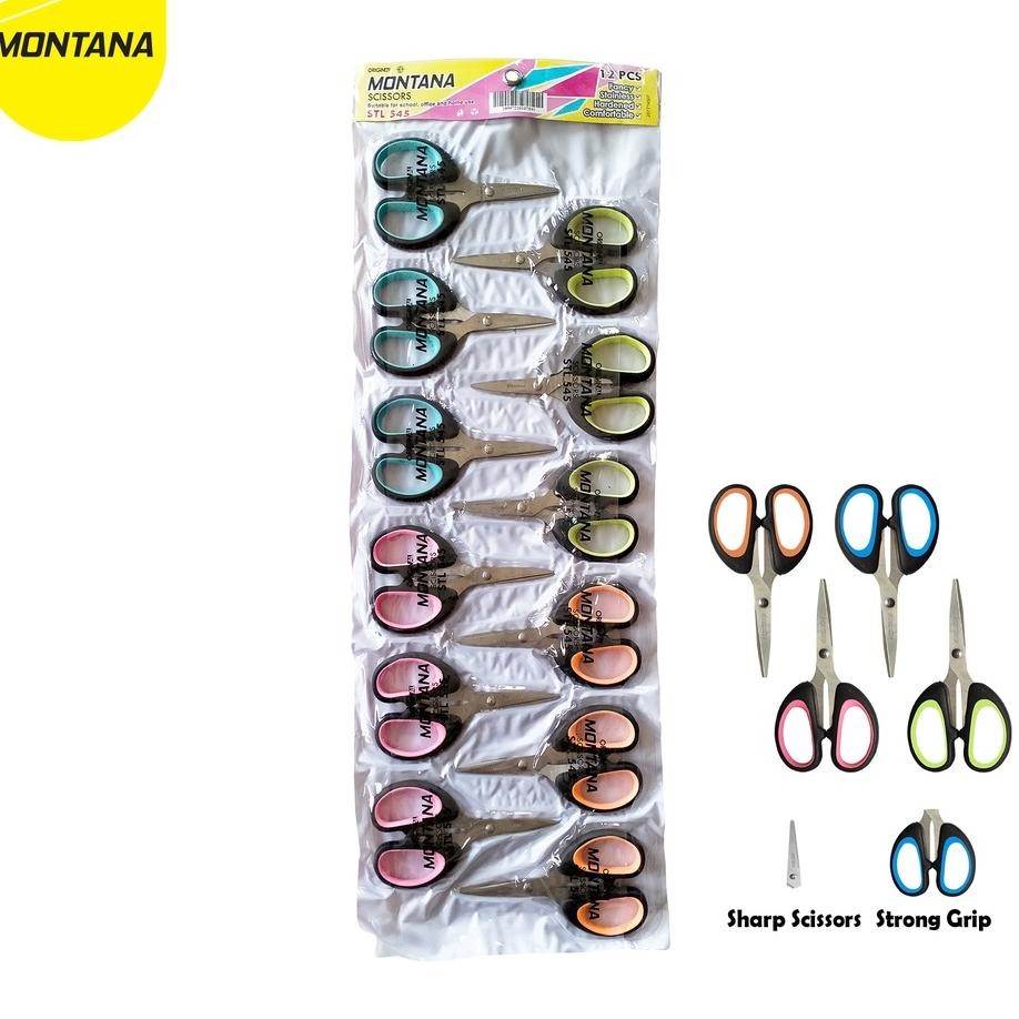 

Montana Scissors Gunting Stainless Steel 12 Cm Strong Grip Anti Karat Stl545Lusin