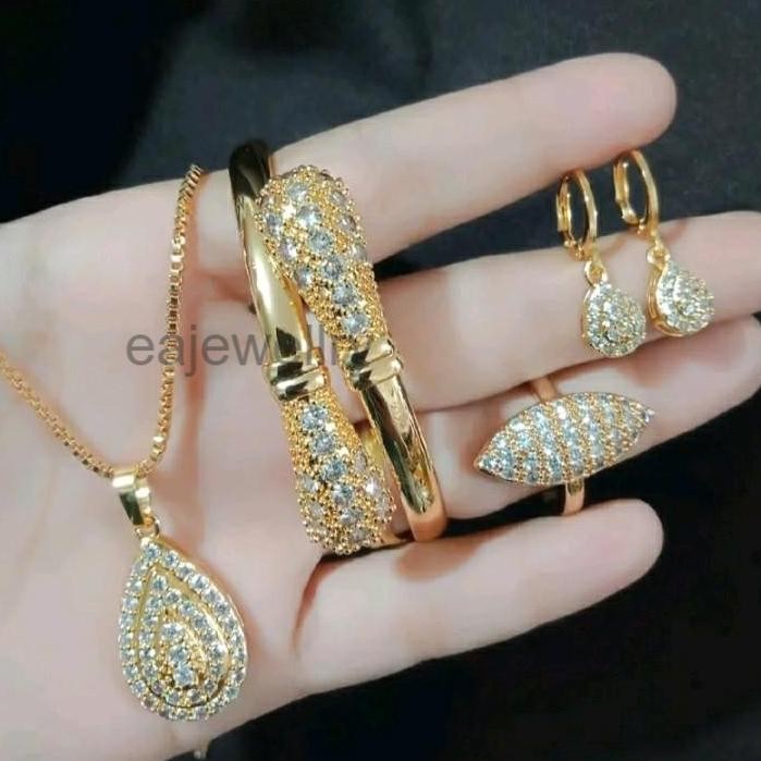XUPING Set perhiasan emas dewasa asli 24 karat terbaru cantik elegan MURAH