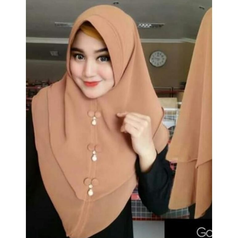 Khimar Babydol 2 Layar Bahan Armani Berkualitas SV9