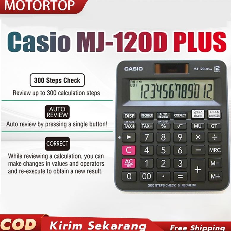 

Kirim SekarangCasio Calculator DJ-120D Plus Check & Correct Review Desktop Kalkulator DJ 120D PLUS Original