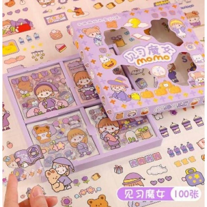 

CR - Stiker Momo x BTS 100 pcs Stiker Motif Korea Lucu Anti Air Stiker TERLARIS