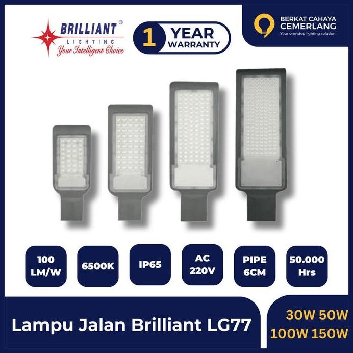 ready Lampu Jalan PJU Brilliant LED 30W 50W 100W 150W 200W LG77