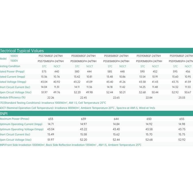 PHONO SOLAR N-TOPCON BIFACIAL 585 WP / Solar Panel BIFACIAL N-TOPCON 585 WP (SNI) - REX CARGO