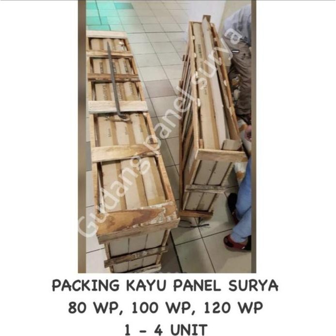 ready 2 Panel 120WP Mono GH / Maysun 120WP Monocrystalline + Packing Kayu