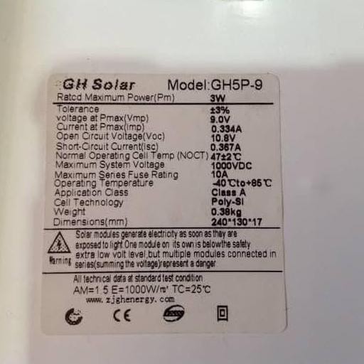 ready Solar Panel 3wp Poly Crystalline Gh Solar Tenaga Surya 3 Wp