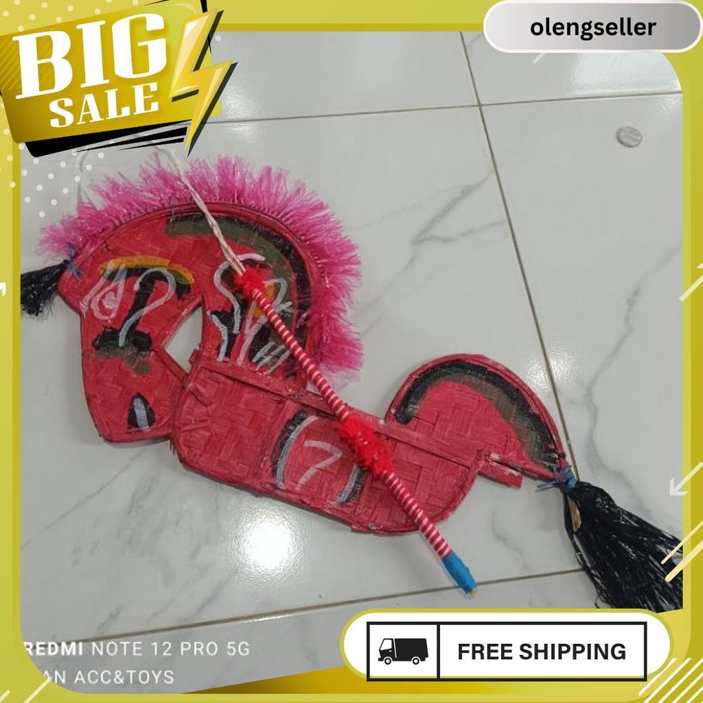 Mainan Tradisional Kuda Lumping Bonus Pecut / Kuda Lumping + Cambuk / Pecut Termurah