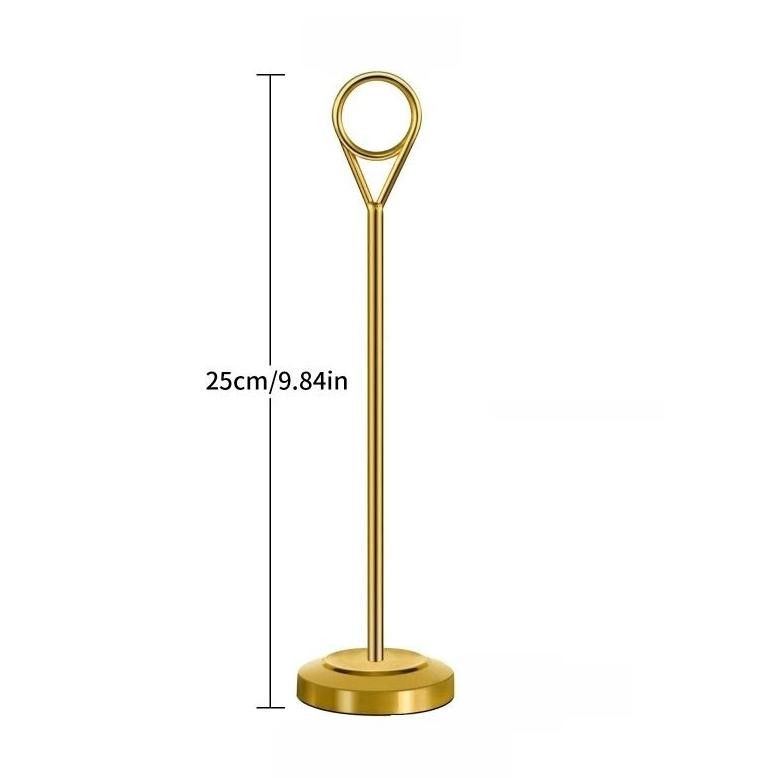 

JH8 Rhaast 25cm Yang Nomor Meja Stainless Steel Table Number Stand Tatakan Holder Foto Price Tag