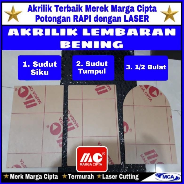 

JH8 AKRILIK lembaran 2mm A3 / Akrilik bening / Marga cipta / Acrylic
