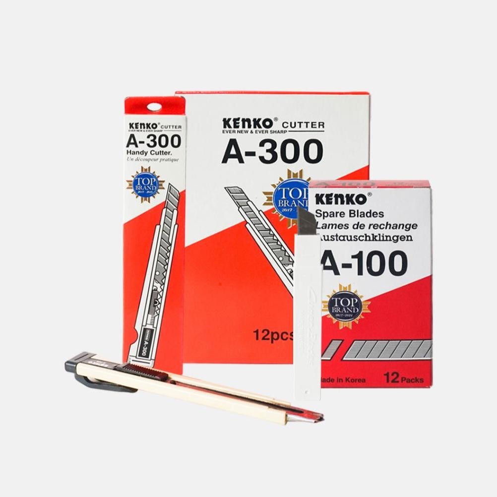 

JH8 Kenko Cutter Blade A-100 - Isi Pisau Pemotong / Cutter 9mm - 1 Box Isi 12 Pack