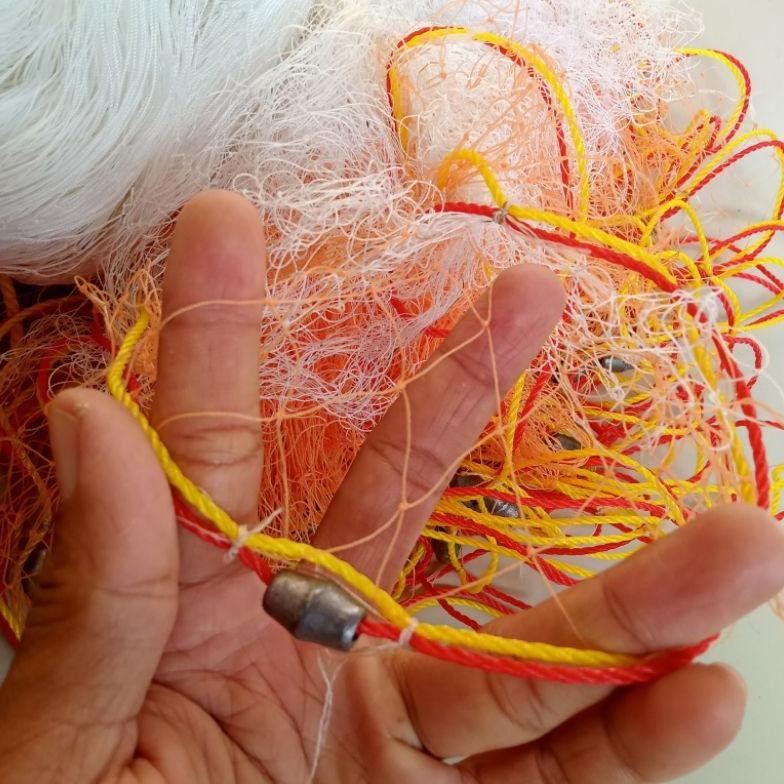 jaring pukat nilon udang ikan nelayan jaring 3 lapis arida siap pakai murah NI2