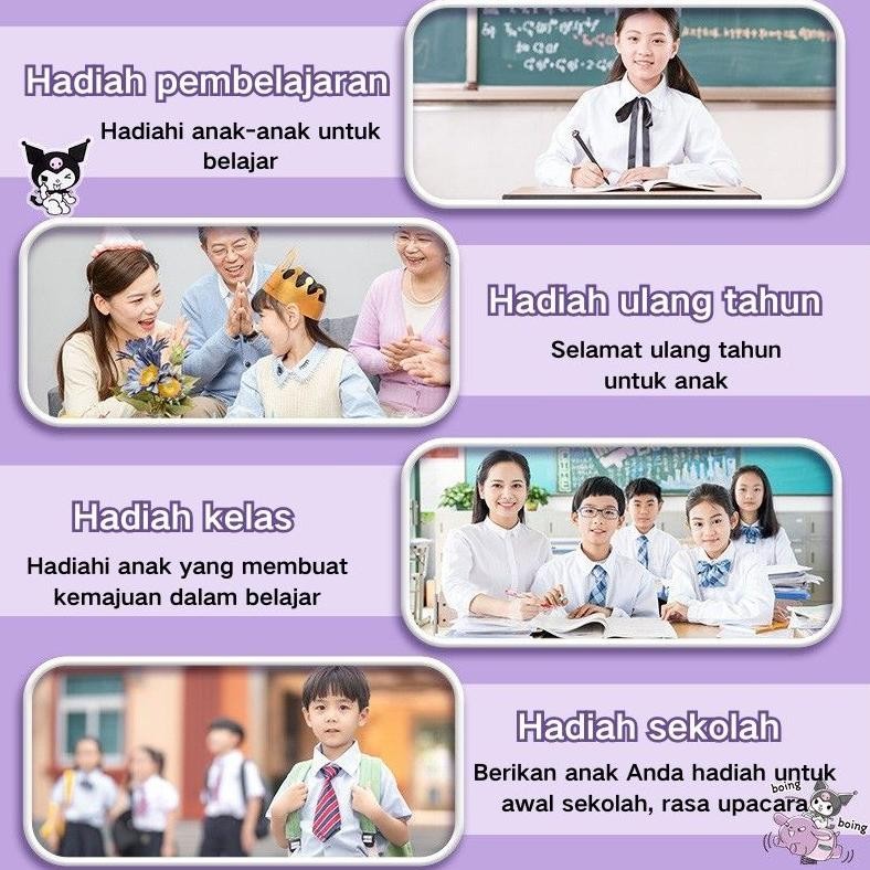 

JH8 Local Delivery Kuromi Kotak Hadiah Mewah Alat Tulis Set /Set Stationery Untuk Hadiah Anak Sekolah Kuromi/Kotak Pensil Anak set/Untuk Hadiah Anak Sekolah Kuromi