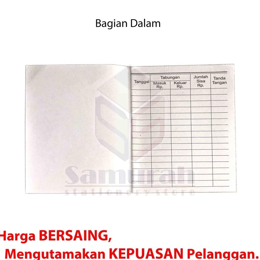 

JH8 Buku Tabungan Anak Sekolah - Koperasi - Arisan - Pencatatan Kredit - 1 Pak isi 50 buku @ 10 Lembar Soft Cover