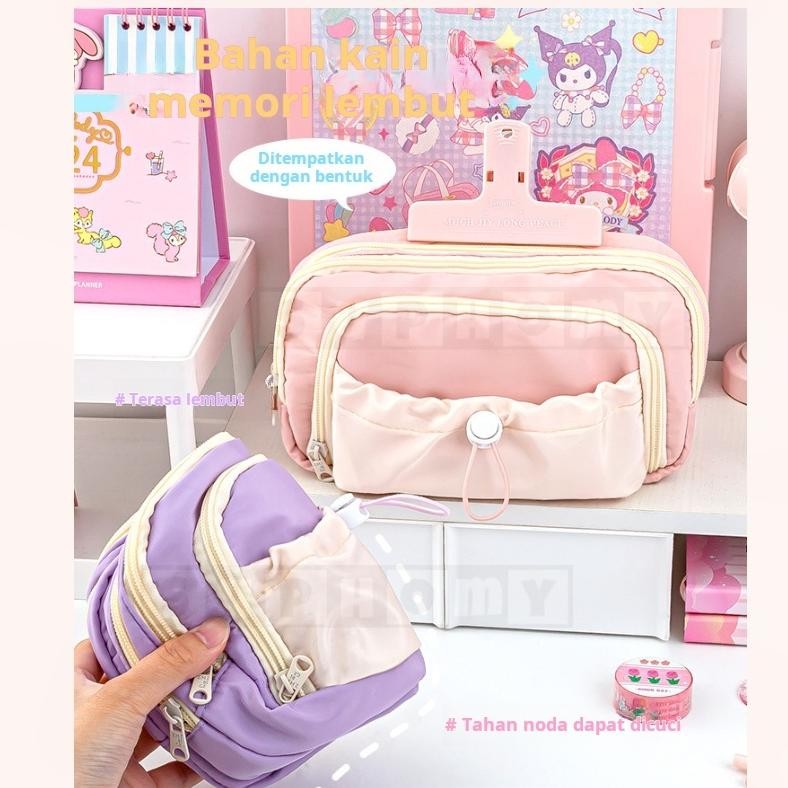 

JH8 Tempat alat tulis kotak pensil aesthetic Tas PenaTempat Pencil Tas Pensil kapasitas besar