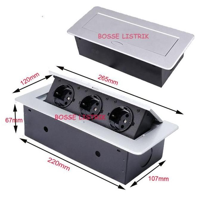 Stop Kontak Tanam Meja Meeting Pop Up 3 Stop Kontak Arde