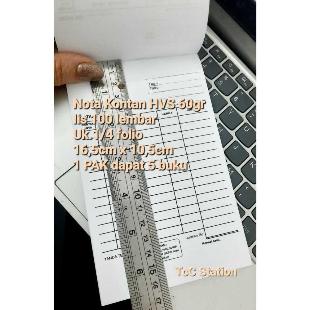 

JH8 1 PAK 5 BUKU Nota Kontan 1/4 folio 1 Ply Isi 100 lembar 1 rangkap Bahan HVS 60gr 16.5cm x 10.5cm Bon Faktur 1 ply Nota Faktur 1/4 folio 1ply Nota Kontan 1 ply 1/4 folio