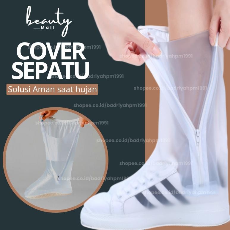 TERLARIS Jas Hujan Cover Sepatu Waterproof PVC Anti Slip Selip Air Rain Shoe Cover Shoes Jas Ujan Ma