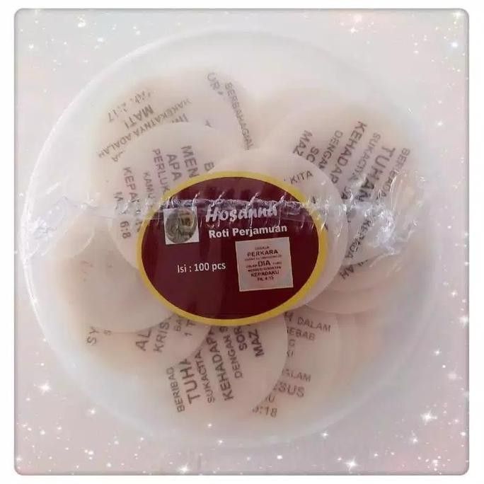 

Roti/Hosti Perjamuan Kudus - Ayat Besar (5cm) isi 100 SS