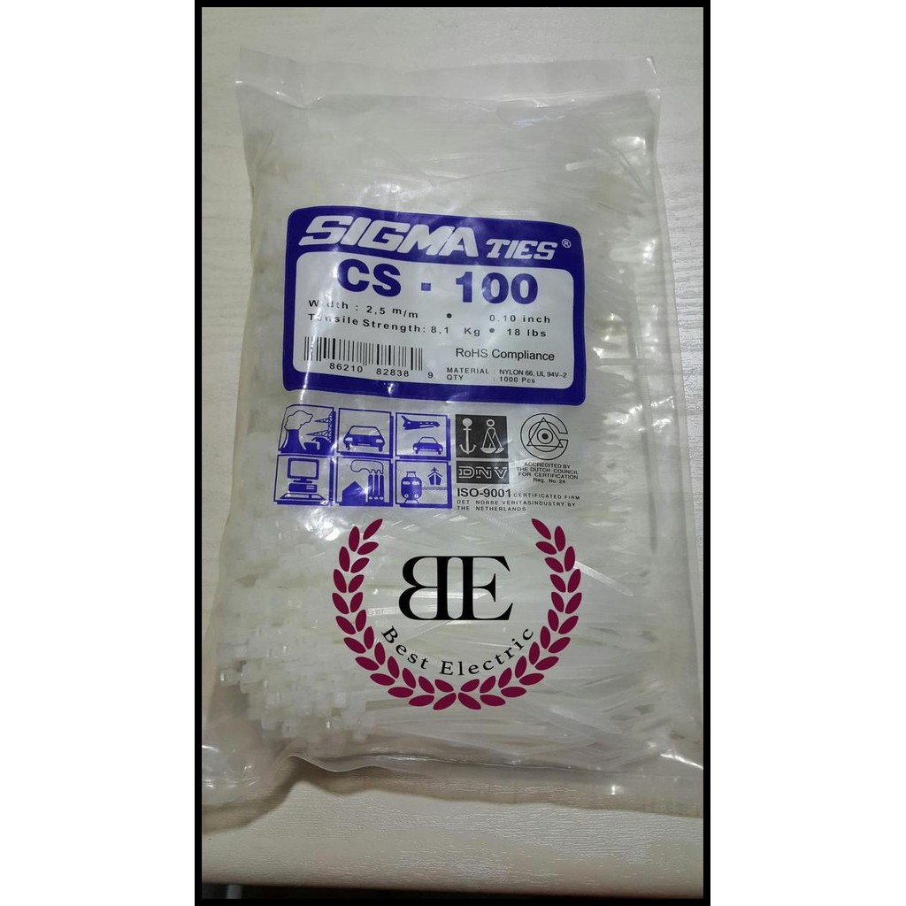 

Terlaris Kabel Ties / Kabel Tis / Cable Tie Cs 100 T Putih 10 Cm Sigma Cs100T Good Quality