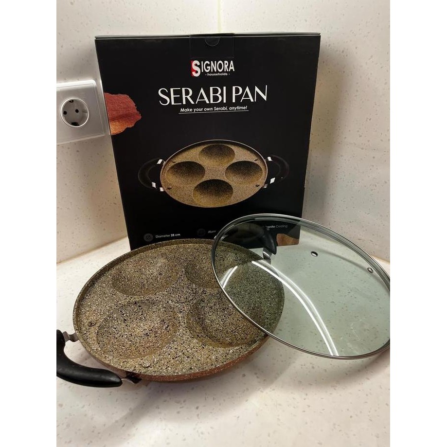 Terlaris Signora | Serabi Pan Snack Maker Cetakan Serabi, Dorayaki, Apem, Pancake Ready Stok