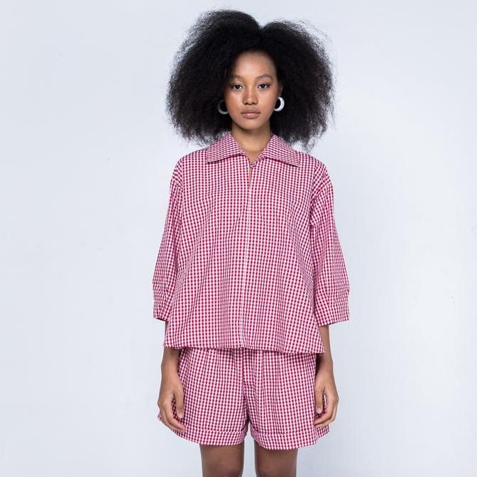 Nasl By Nagita Slavina Char Red Blouse Co