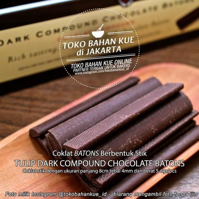 

Stik Coklat Chocolate Batons Compound Sticks Tulip Baton Cocoa 1Kg