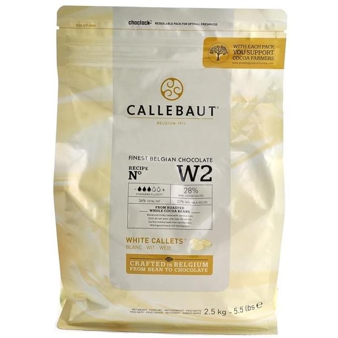 

Callebaut White Chocolate Cokelat Coklat W2 2.5 Kg