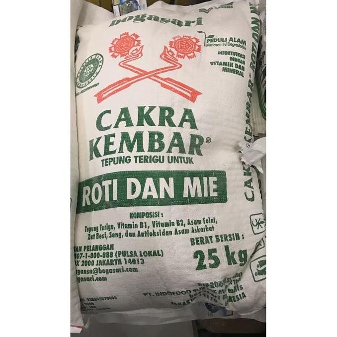 

Tepung Terigu Cakra Kembar 25Kg - Gosend Only!