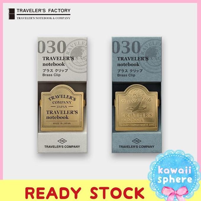 

Travelers Notebook 030 | Brass Clip Trc Logo / Airplane | Ready Stock
