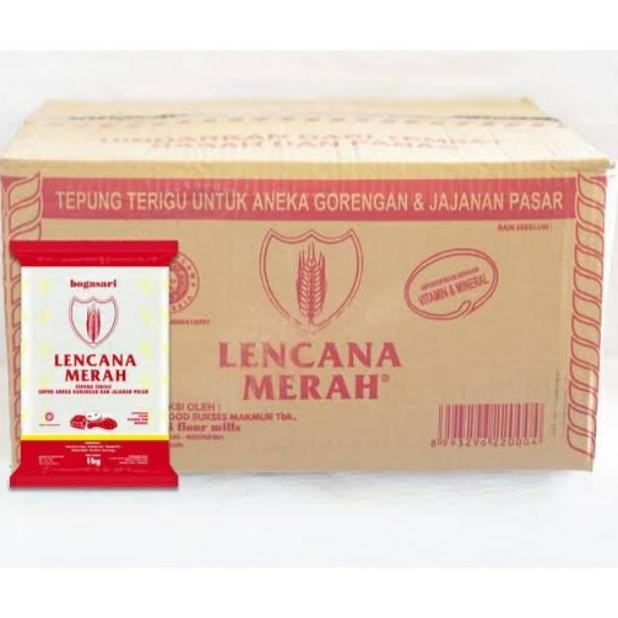 

Tepung Terigu Lencana Merah Kemasan 1Kg Per Dus Isi 12