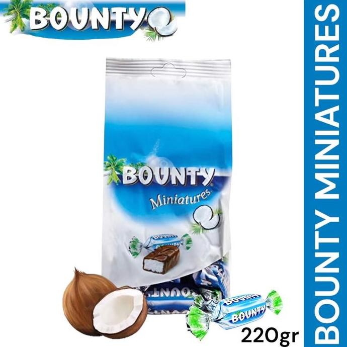

Bounty Miniatures 220 Gram | Chocolate Coconut Bounty Mini