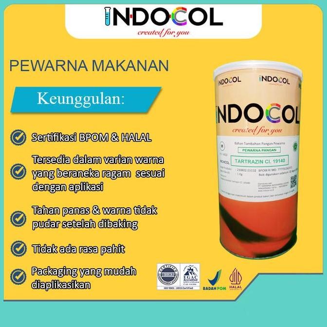 

Pewarna Makanan Indocol Premium Tartrazine Ci.19140