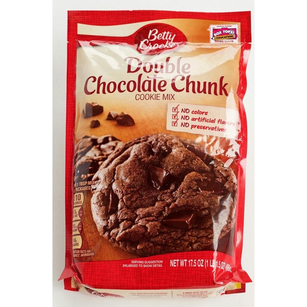 

Betty Crocker Double Chocolate Chunk Cookie Mix Tepung Cookies Instant