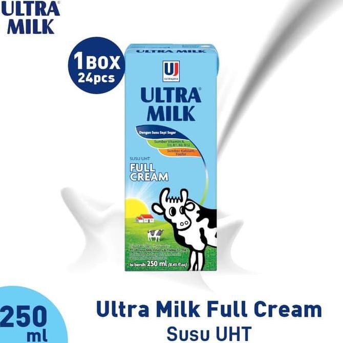 

Susu Ultra Milk Rasa Full Cream 250 Ml(1 Karton Isi 24 Pcs)Harga Grosi