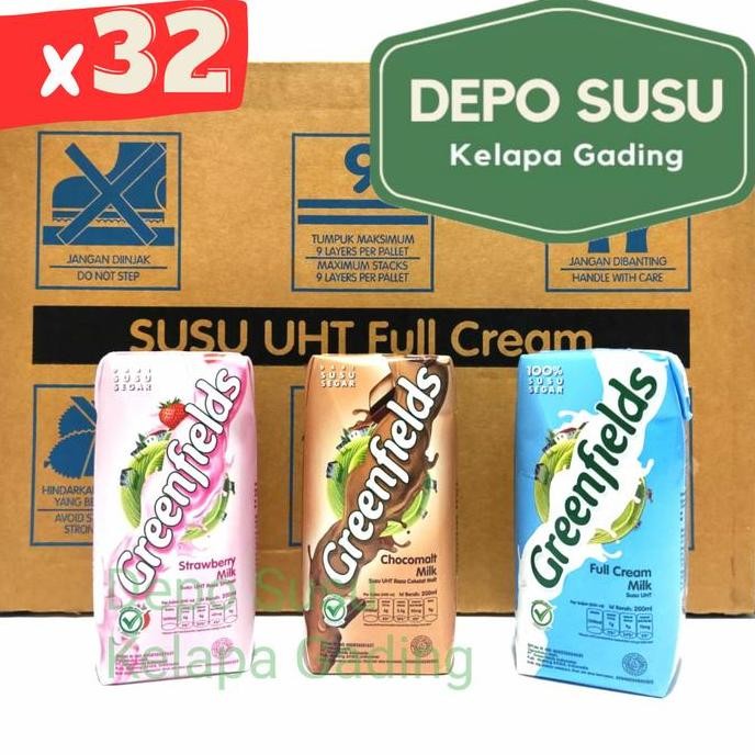 

Susu Greenfields 200Ml X32 Full Cream Choco Malt Strawberry Greenfield