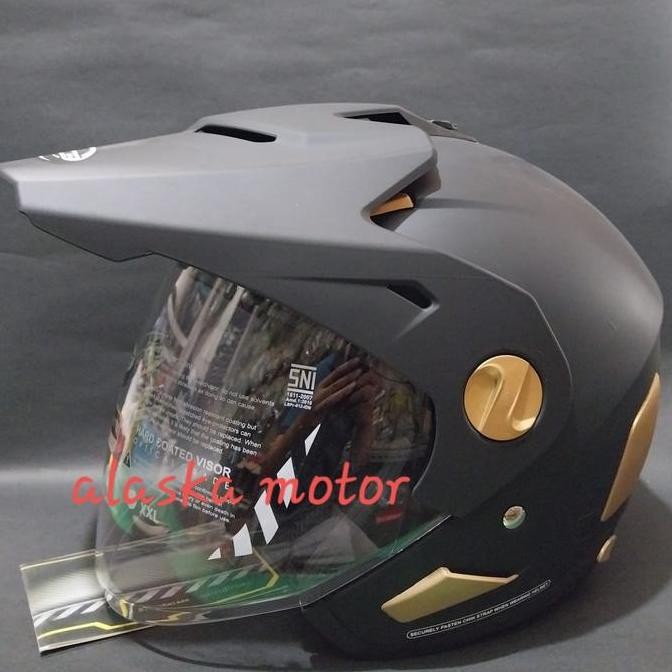 HELM CARGLOSS FORMER SOLID BLACK DOF GOLD | HELM SEMI CROSS